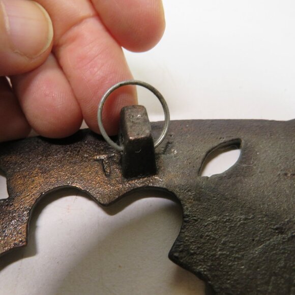 vintage cast iron light copper pig trivet - Picture 7 of 9